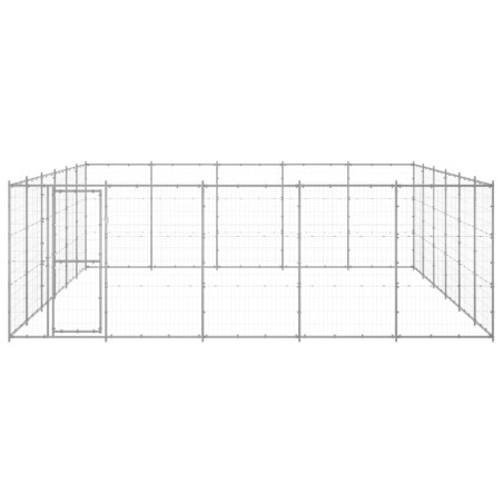 vidaXL Outdoor-Hundezwinger Verzinkter Stahl 36,3 m²