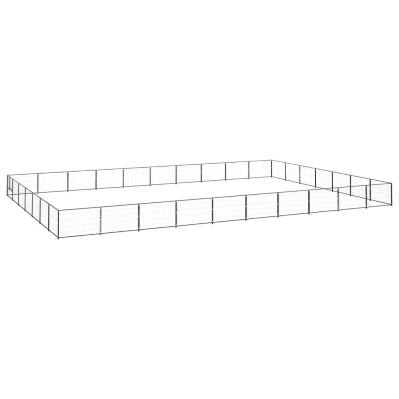Hundezwinger Schwarz 70 m² Stahl Hundezwinger Schwarz 70 m² Stahl