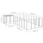 Hundezwinger Silbern 10,89 m² Stahl Hundezwinger Silbern 10,89 m² Stahl