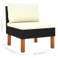 vidaXL 8-tlg. Garten-Lounge-Set Poly Rattan Eukalyptusholz Schwarz vidaXL 8-tlg. Garten-Lounge-Set Poly Rattan Eukalyptusholz Schwarz