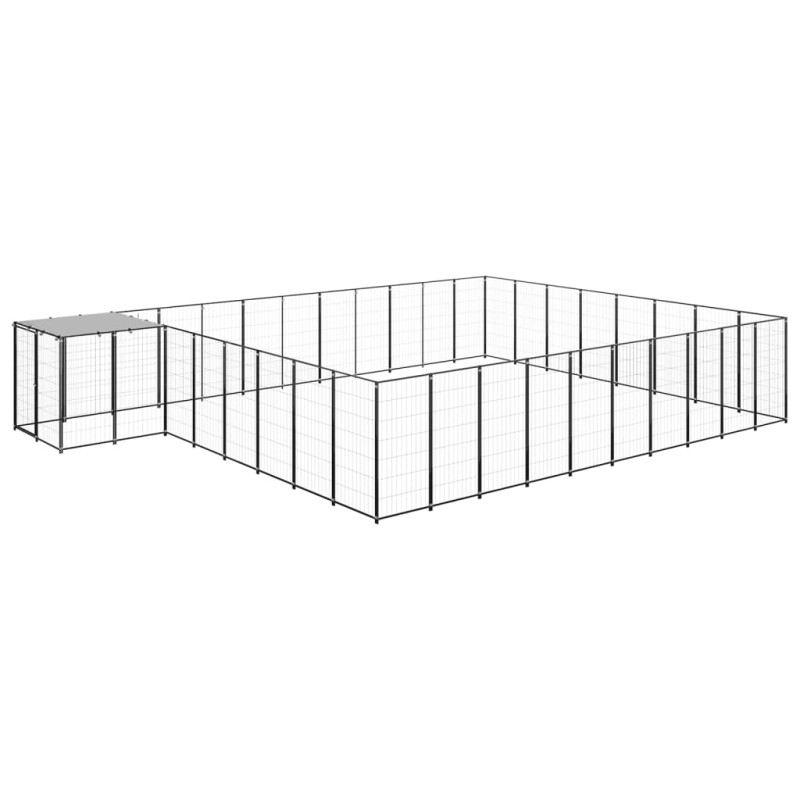 Hundezwinger Schwarz 25,41 m² Stahl
