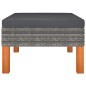 7-tlg. Garten-Lounge-Set Poly Rattan und Eukalyptusholz Grau 7-tlg. Garten-Lounge-Set Poly Rattan und Eukalyptusholz Grau