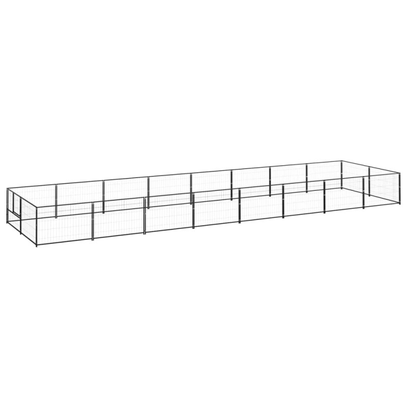 Hundezwinger Schwarz 16 m² Stahl Hundezwinger Schwarz 16 m² Stahl