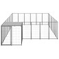 Hundezwinger Schwarz 15,73 m² Stahl Hundezwinger Schwarz 15,73 m² Stahl