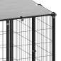 Hundezwinger Schwarz 15,73 m² Stahl Hundezwinger Schwarz 15,73 m² Stahl