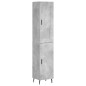 Highboard Betongrau 34,5x34x180 cm Holzwerkstoff Highboard Betongrau 34,5x34x180 cm Holzwerkstoff