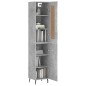 Highboard Betongrau 34,5x34x180 cm Holzwerkstoff Highboard Betongrau 34,5x34x180 cm Holzwerkstoff