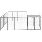 vidaXL Hundezwinger Schwarz 8,47 m² Stahl   