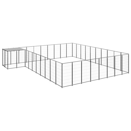Hundezwinger Schwarz 25,41 m² Stahl