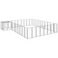 Hundezwinger Schwarz 25,41 m² Stahl Hundezwinger Schwarz 25,41 m² Stahl
