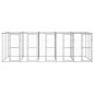 Outdoor-Hundezwinger mit Überdachung Verzinkter Stahl 12,1 m² Outdoor-Hundezwinger mit Überdachung Verzinkter Stahl 12,1 m²