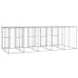 Outdoor-Hundezwinger mit Überdachung Verzinkter Stahl 12,1 m² Outdoor-Hundezwinger mit Überdachung Verzinkter Stahl 12,1 m²