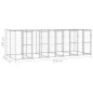 Outdoor-Hundezwinger mit Überdachung Verzinkter Stahl 12,1 m² Outdoor-Hundezwinger mit Überdachung Verzinkter Stahl 12,1 m²