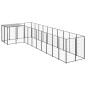 Hundezwinger Schwarz 7,26 m² Stahl Hundezwinger Schwarz 7,26 m² Stahl