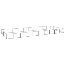 vidaXL Hundezwinger Schwarz 40 m² Stahl