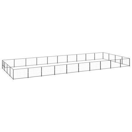 vidaXL Hundezwinger Schwarz 40 m² Stahl