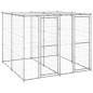 vidaXL Outdoor-Hundezwinger mit Überdachung Verzinkter Stahl 4,84 m² vidaXL Outdoor-Hundezwinger mit Überdachung Verzinkter Stahl 4,84 m²