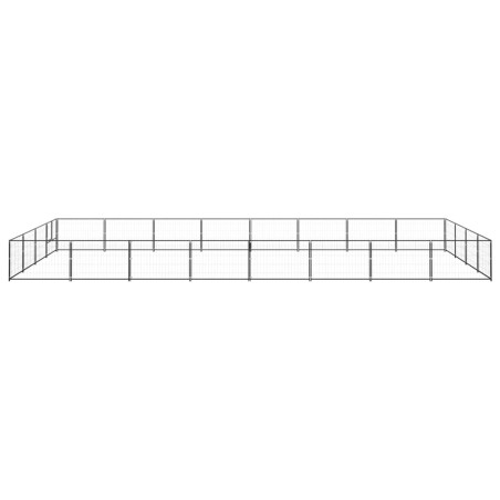 Hundezwinger Schwarz 32 m² Stahl