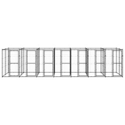 vidaXL Outdoor-Hundezwinger Stahl 16,94 m²