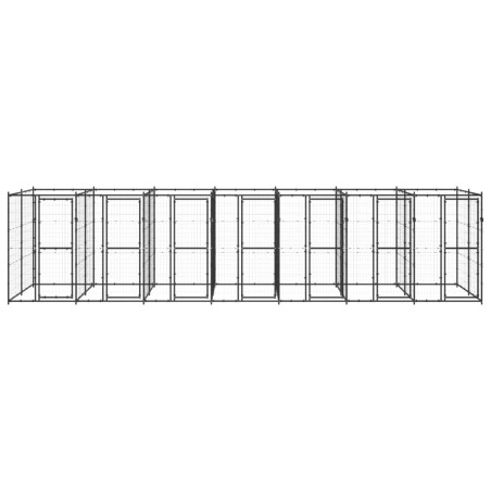 vidaXL Outdoor-Hundezwinger Stahl 16,94 m²