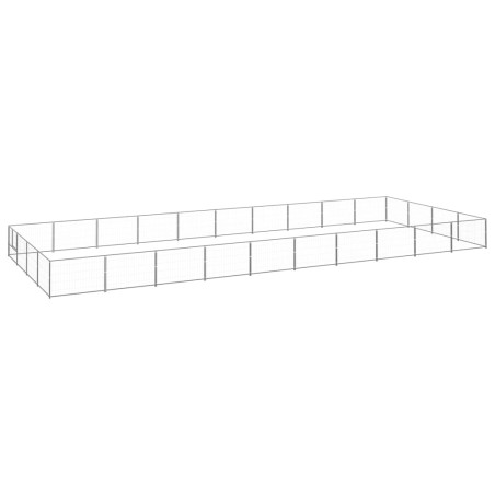 vidaXL Hundezwinger Silbern 40 m² Stahl