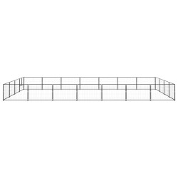 vidaXL Hundezwinger Schwarz 28 m² Stahl