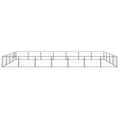 vidaXL Hundezwinger Schwarz 28 m² Stahl
