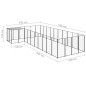 vidaXL Hundezwinger Schwarz 13,31 m² Stahl vidaXL Hundezwinger Schwarz 13,31 m² Stahl