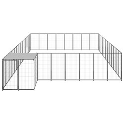 Hundezwinger Schwarz 30,25 m² Stahl