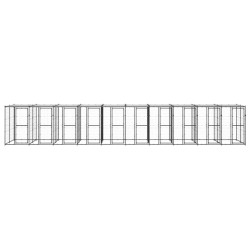 Outdoor-Hundezwinger Stahl mit Überdachung 24,2 m²
