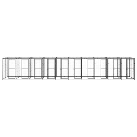 Outdoor-Hundezwinger Stahl mit Überdachung 24,2 m²