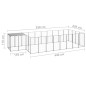 vidaXL Hundezwinger Silbern 10,89 m² Stahl vidaXL Hundezwinger Silbern 10,89 m² Stahl