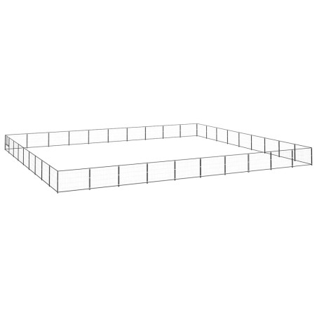 vidaXL Hundezwinger Schwarz 90 m² Stahl