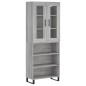 vidaXL Highboard Grau Sonoma 69,5x34x180 cm Holzwerkstoff vidaXL Highboard Grau Sonoma 69,5x34x180 cm Holzwerkstoff