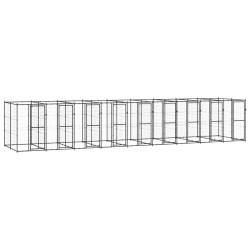 vidaXL Outdoor-Hundezwinger Stahl 21,78 m²