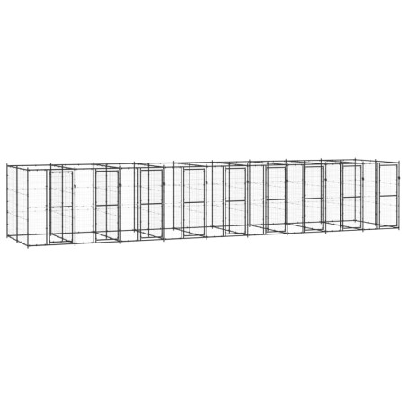 vidaXL Outdoor-Hundezwinger Stahl 21,78 m²