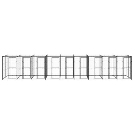 vidaXL Outdoor-Hundezwinger Stahl 21,78 m²