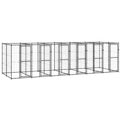 vidaXL Outdoor-Hundezwinger Stahl 14,52 m²