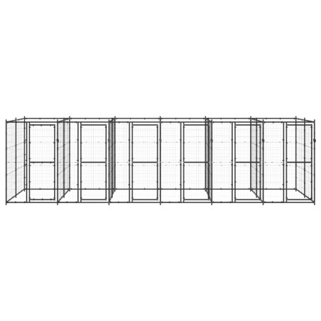 vidaXL Outdoor-Hundezwinger Stahl 14,52 m²
