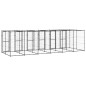 vidaXL Outdoor-Hundezwinger Stahl 14,52 m²