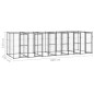 vidaXL Outdoor-Hundezwinger Stahl 14,52 m²