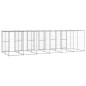 Outdoor-Hundezwinger mit Überdachung Verzinkter Stahl 14,52 m² Outdoor-Hundezwinger mit Überdachung Verzinkter Stahl 14,52 m²