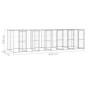 Outdoor-Hundezwinger mit Überdachung Verzinkter Stahl 14,52 m² Outdoor-Hundezwinger mit Überdachung Verzinkter Stahl 14,52 m²