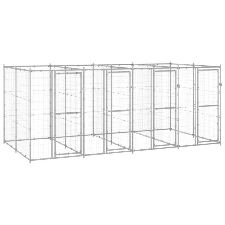 Outdoor-Hundezwinger Verzinkter Stahl 9,68 m²