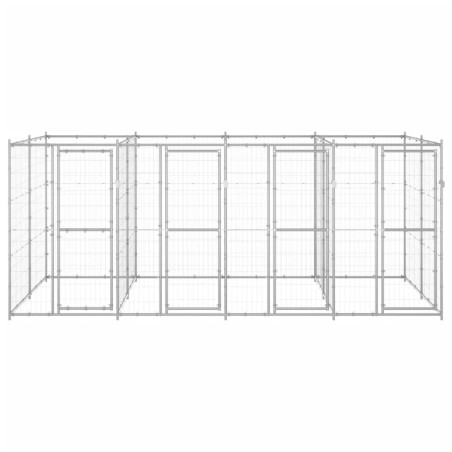Outdoor-Hundezwinger Verzinkter Stahl 9,68 m²