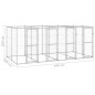 Outdoor-Hundezwinger Verzinkter Stahl 9,68 m² Outdoor-Hundezwinger Verzinkter Stahl 9,68 m²
