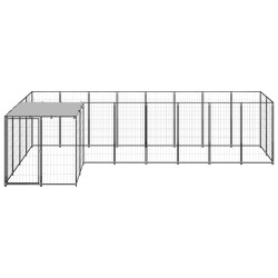 vidaXL Hundezwinger Schwarz 6,05 m² Stahl   