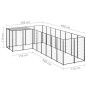 vidaXL Hundezwinger Schwarz 6,05 m² Stahl vidaXL Hundezwinger Schwarz 6,05 m² Stahl