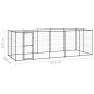 Outdoor-Hundezwinger mit Überdachung Stahl 12,1 m² Outdoor-Hundezwinger mit Überdachung Stahl 12,1 m²