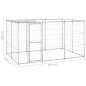 vidaXL Outdoor-Hundezwinger mit Überdachung Verzinkter Stahl 7,26 m² vidaXL Outdoor-Hundezwinger mit Überdachung Verzinkter Stahl 7,26 m²